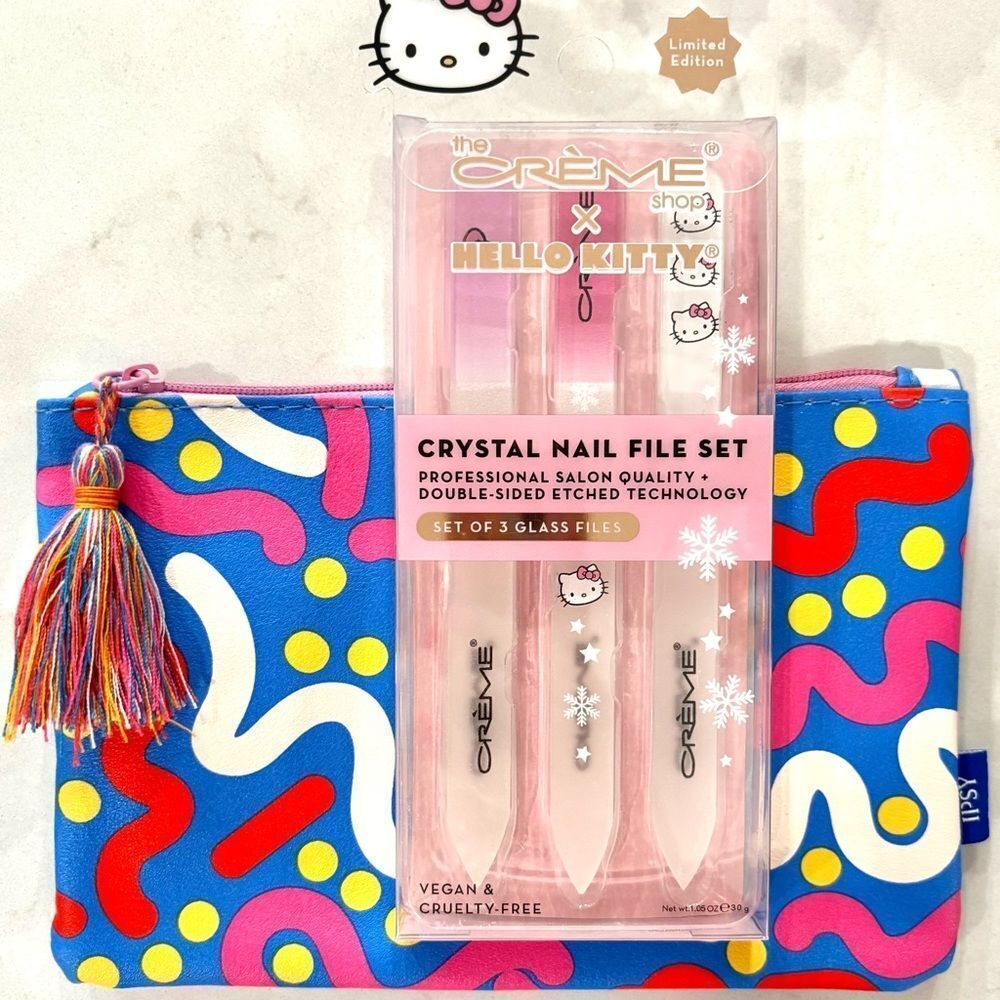 GLAM PACK!! Hello Kitty Crystal Nail File Set with Pouch
